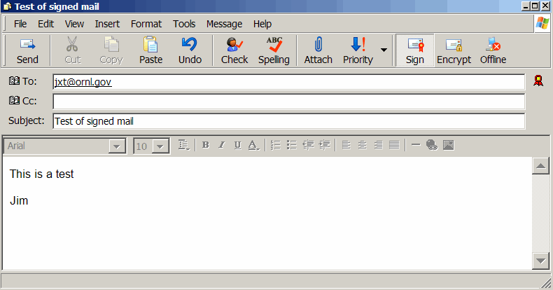 Signed e-mail